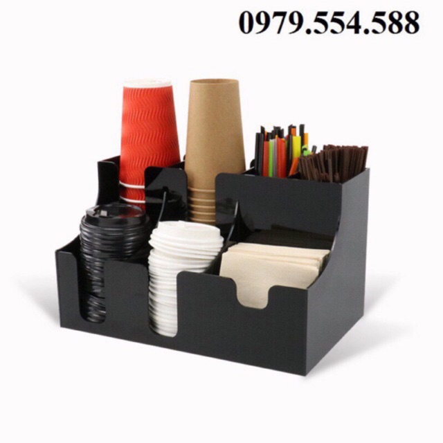 Kệ đựng cốc nhựa ly giấy 7 ngăn