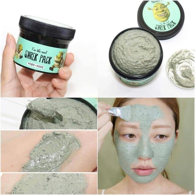 Mặt nạ bùn đất sét thải độc da, giảm mụn đầu đen Shrek Pack Olive Young - HONGS BEAUTY