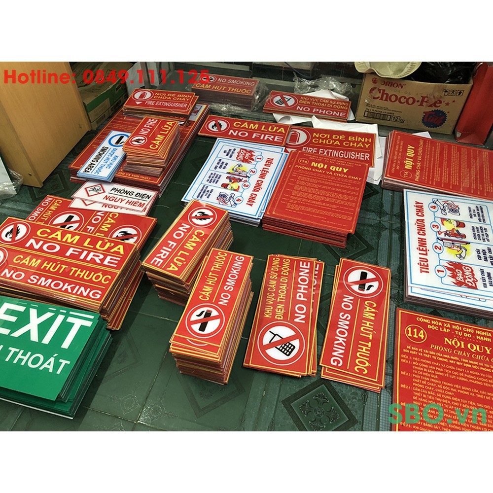 Bảng Cấm Hút Thuốc PCCC kích thước 16x40cm
