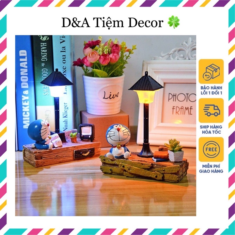 MÔ HÌNH DORAEMON, mô hình DORAEMON đèn LED trang trí phòng khách phòng ngủ