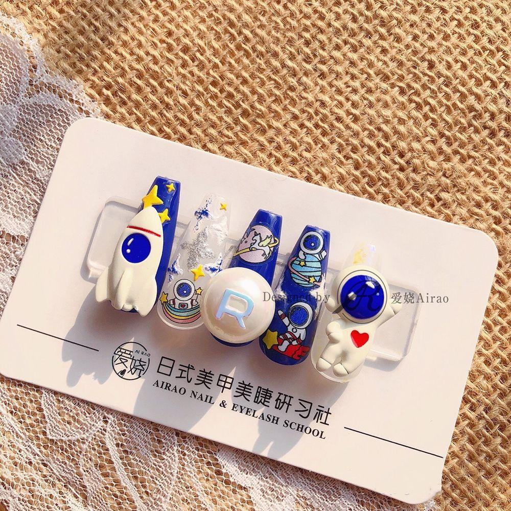 Phụ Kiện Trang Trí Móng Tay Hình Phi Hành Gia / Ngôi Sao / Ngôi Sao / Vũ Trụ Xinh Xắn