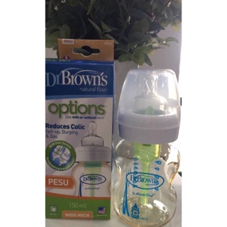 Bình sữa cổ rộng nhựa pesu 150ml dr brown's loại ''tùy chọn''