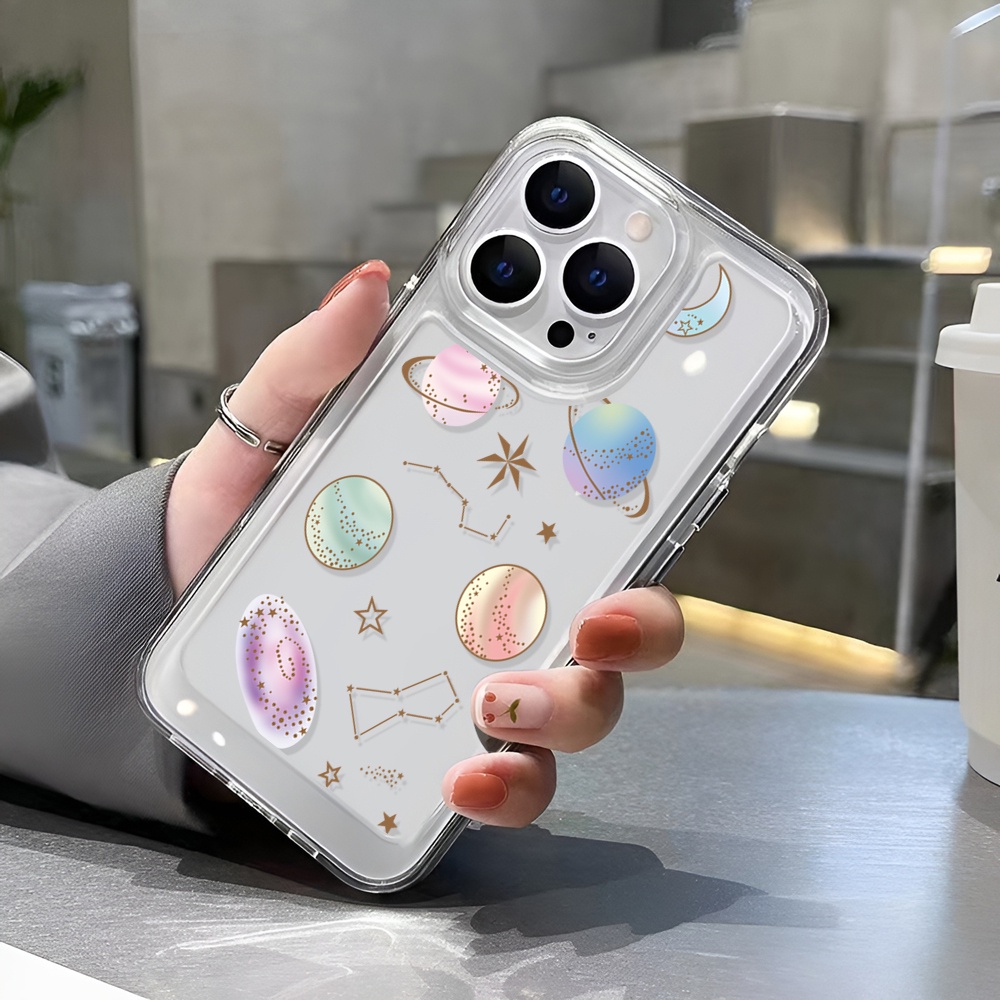 Ốp Điện Thoại Trong Suốt Hình Các Hành Tinh Cho iphone 14 Plus 11 13promax 12 7Plus X XS Max 7 8 SE 2020