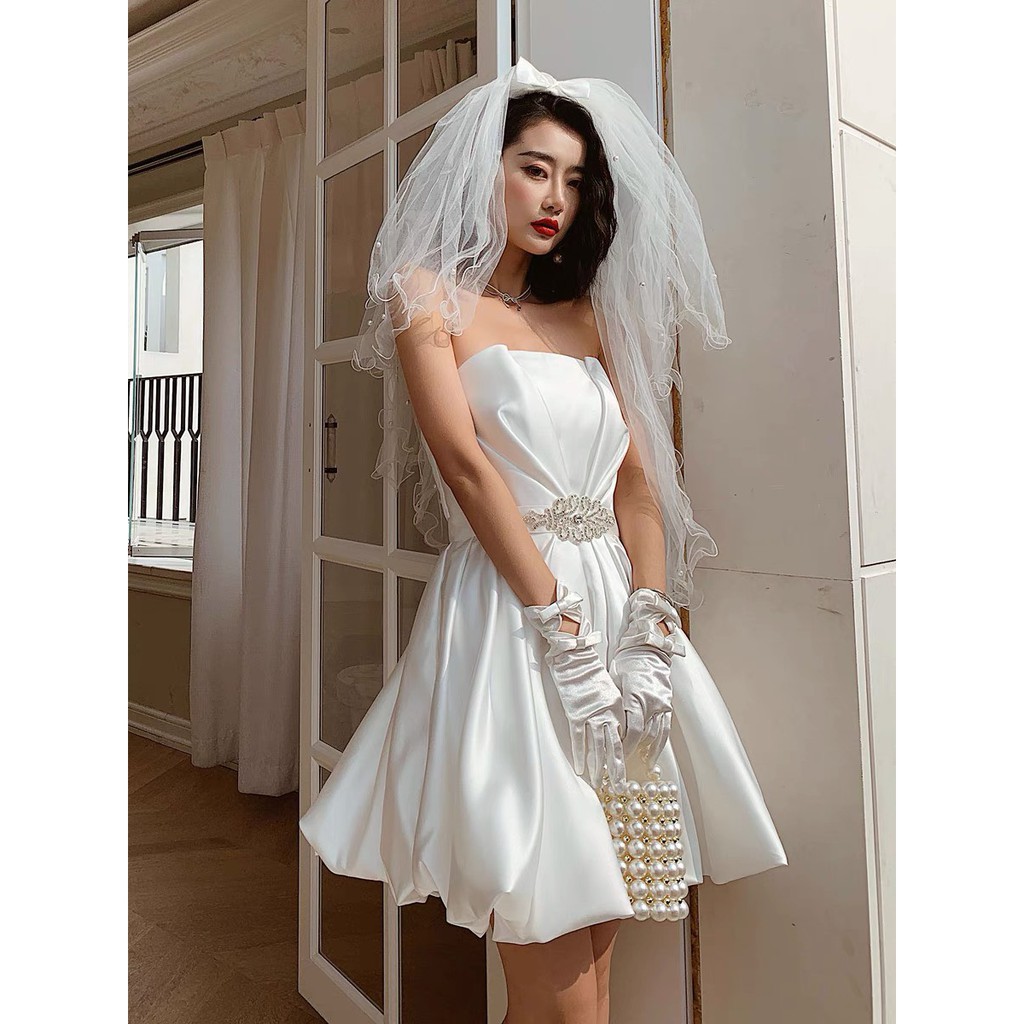 Đầm Phồng Cúp Ngực LSEOUL V1004 Ngọt Ngào Nữ Tính