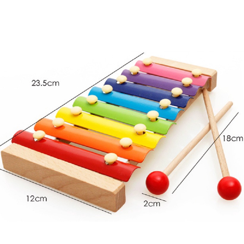 Đồ Chơi Đàn Gỗ 8 Thanh Quãng Xylophone - Đồ Chơi Âm Nhạc Cho Bé