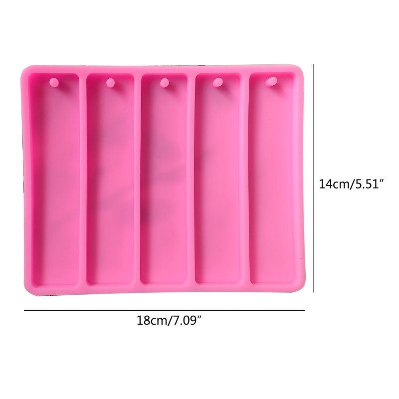Khuôn Silicone Hình Chữ Nhật Làm Thẻ Đánh Dấu Sách Resin Epoxy DIY