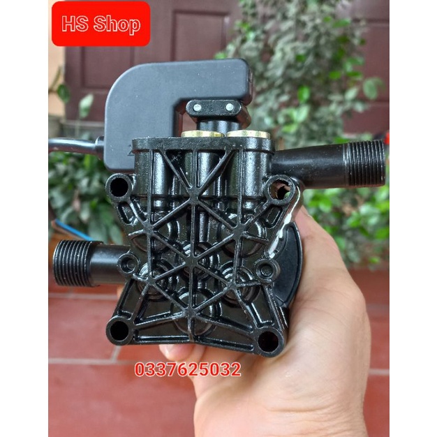 Bộ đầu bơm máy rửa xe mini có kèm rơ le điện,máy xịt rửa xe gia đình