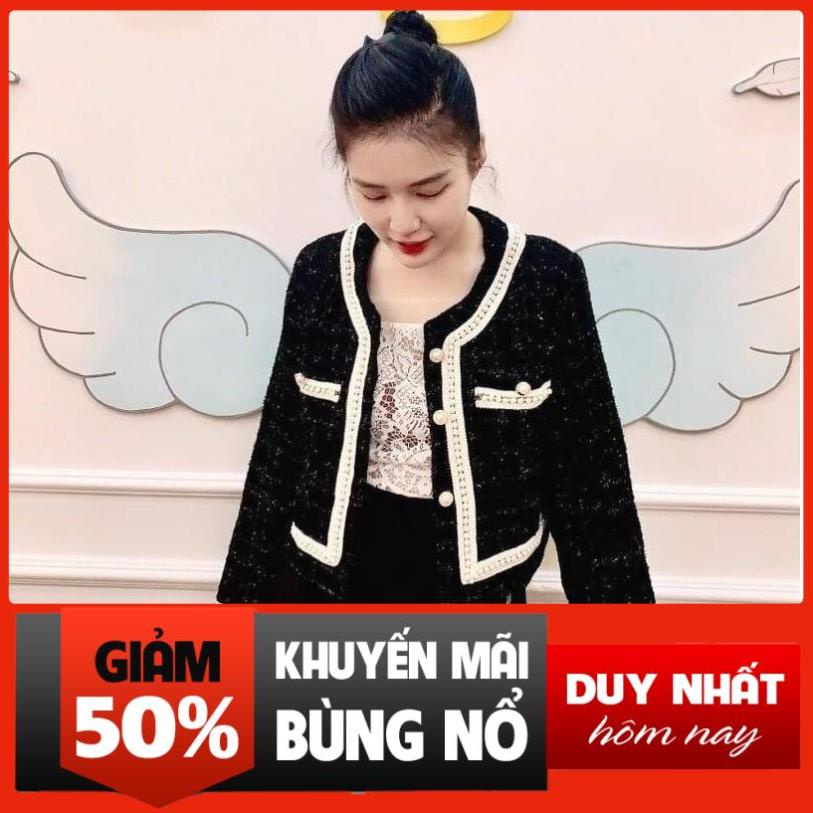 Áo dạ dài khuy ngọc hót trend