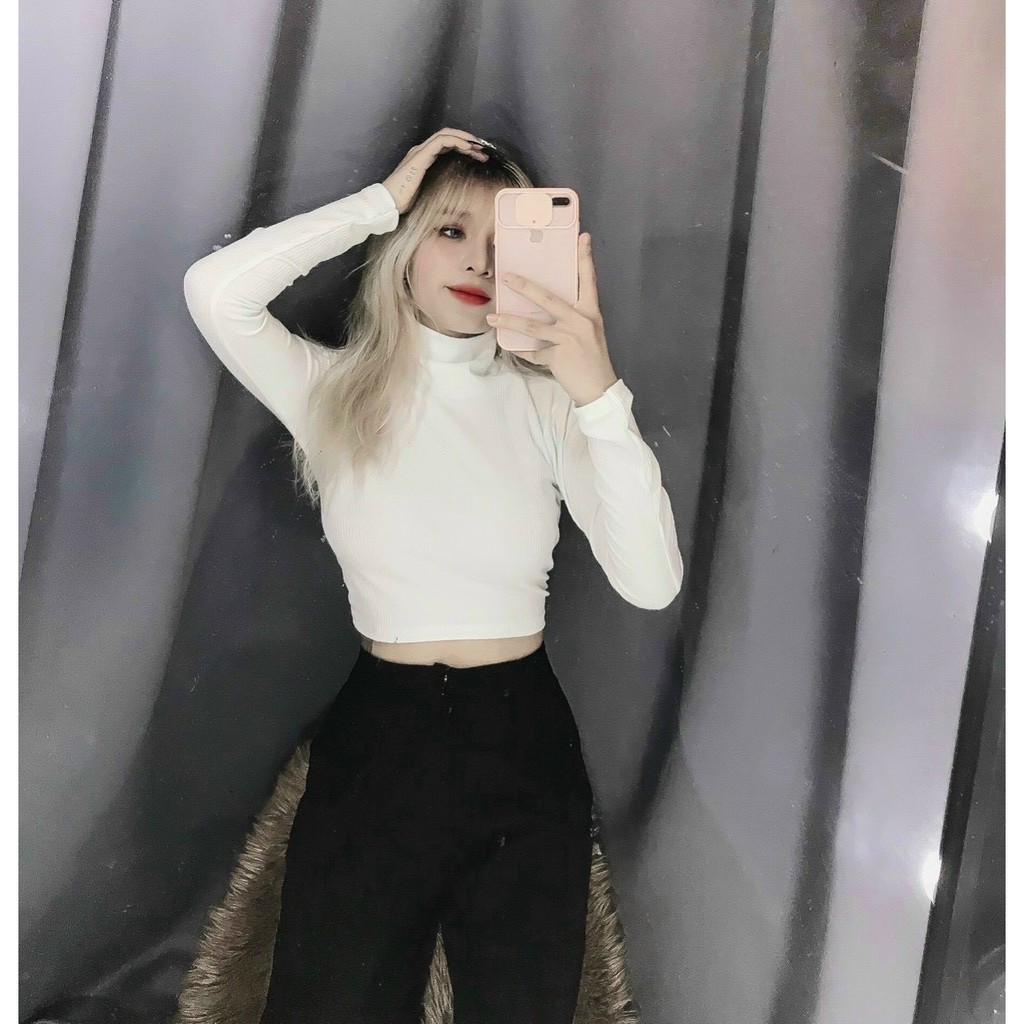 [Mã FAMAYWA giảm 10K đơn 50K] Áo croptop cổ lọ hot hit cho mùa đông đang về chất thun bozip êm đẹp mịn | BigBuy360 - bigbuy360.vn