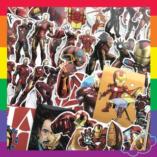 Bộ Nhãn Dán Sticker Iron Man Cán Bóng