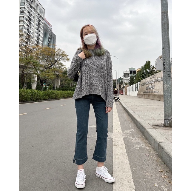 Quần jeans loe nhẹ form lửng S084