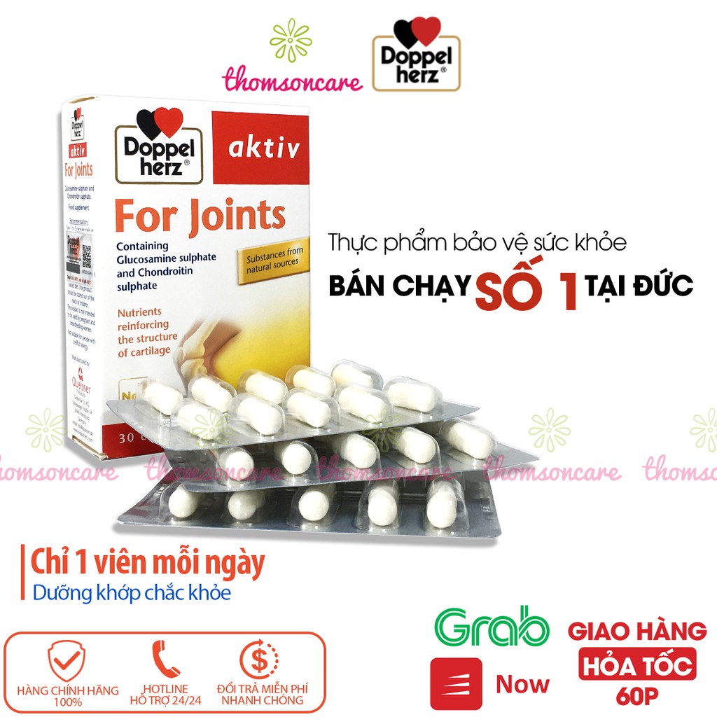 Hỗ trợ xương khớp Aktiv Joints Ultra, bổ sung glucosamin - Chính hãng Doppelherz Aktiv từ Đức