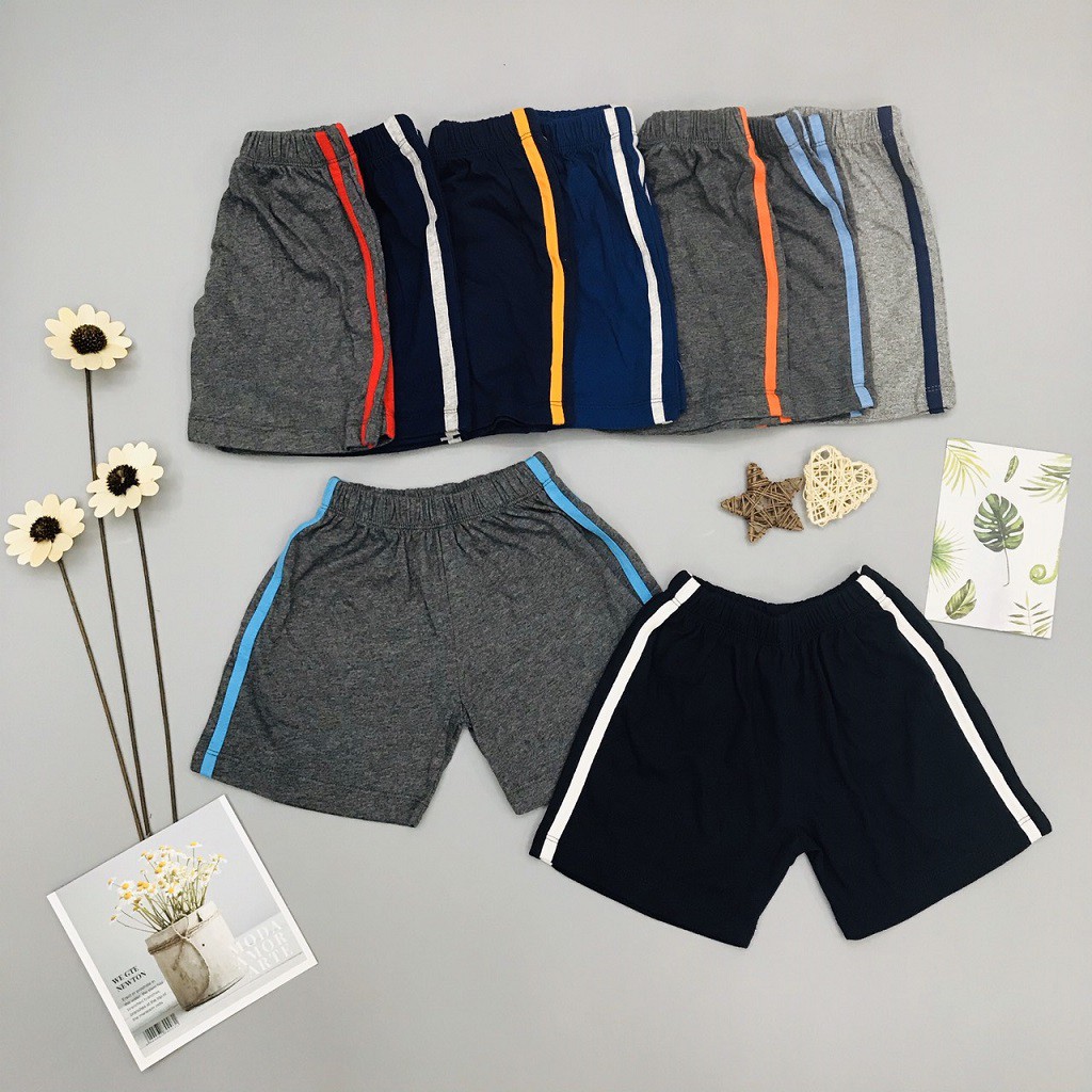 Quần đùi bé trai SUNKIDS, quần đùi cho bé chất cotton mềm mát, set 5 cái, size 1-7 tuổi