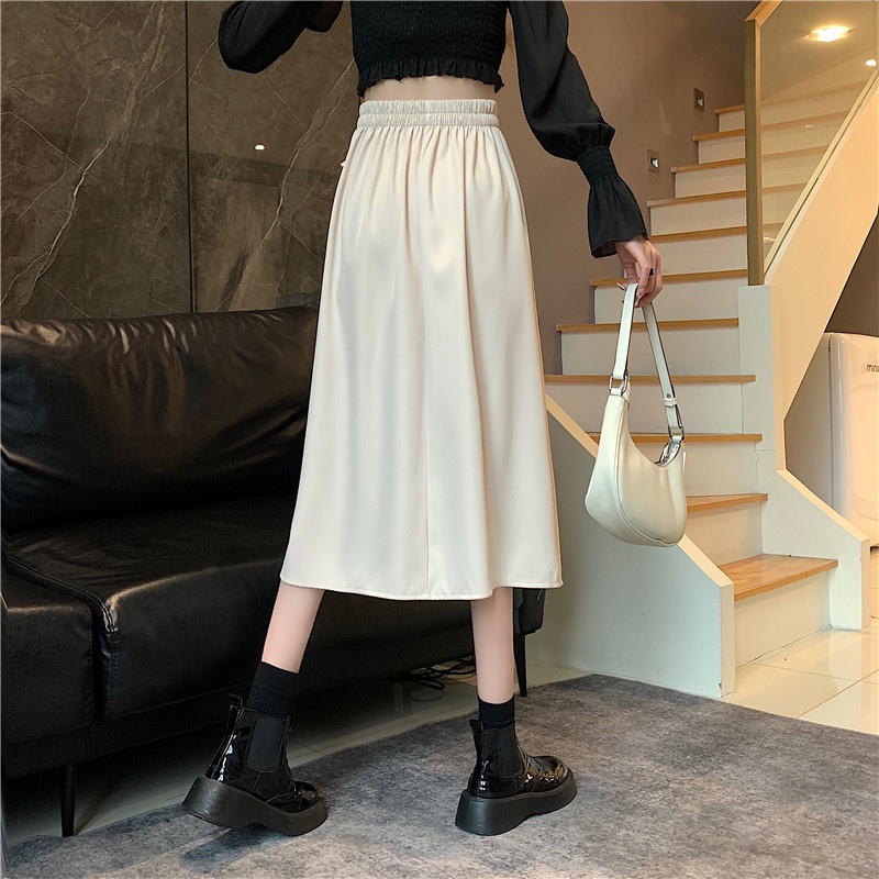 Chân Váy Chữ A Lưng Cao Thiết Kế Mới Thời Trang Mùa Xuân Dành Cho Nữ
