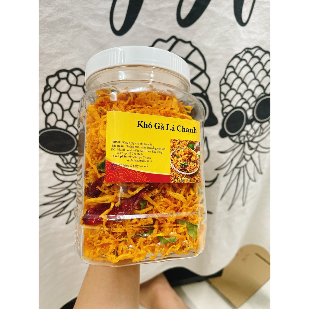 500g Khô gà xé lá chanh loại ngon MamiFood