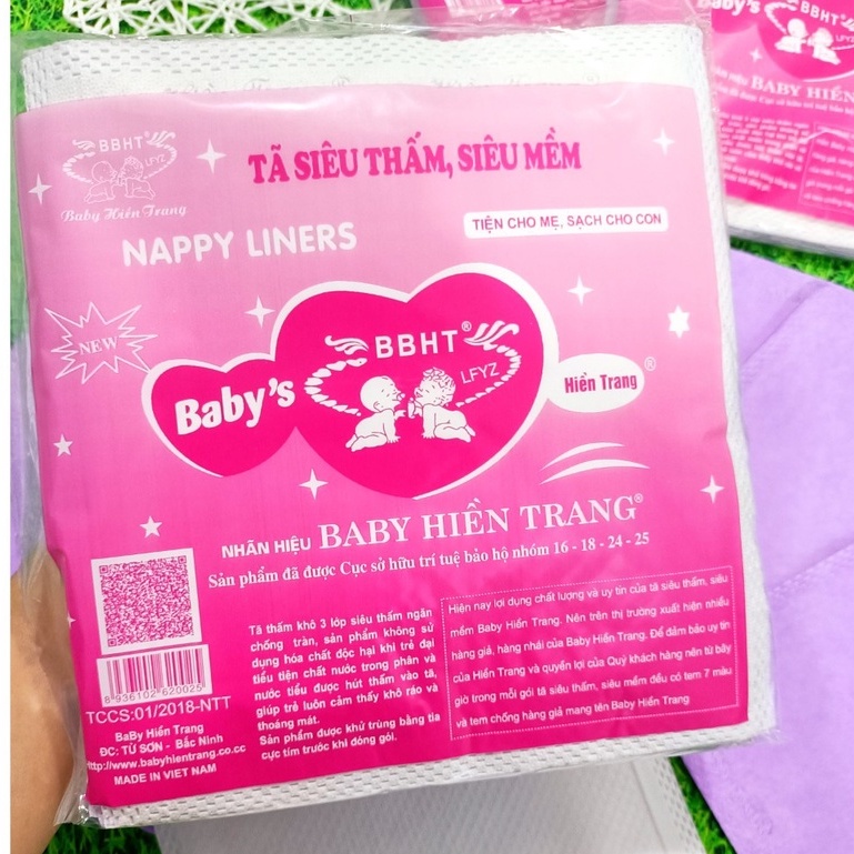 Miếng lót phân su tím cho bé gói 14-15 miếng tiện dụng