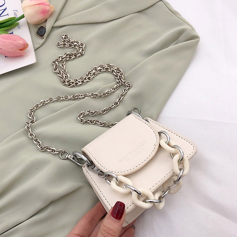 IELGY Túi Đeo Chéo Vai Dây Xích Thời Trang Đơn Giản Dành Cho Nữ