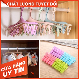 [GIÁ SỈ] COMBO 20 KẸP QUẦN ÁO, MÓC TREO ÁO NGỰC, MÓC TREO 8 KẸP [SALE]