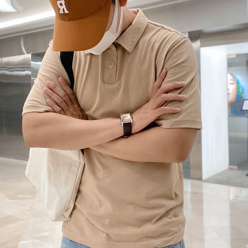 Áo cotton polo trơn nam BY SANTÉ - chất liệu cotton thoáng mát, thấm hút mồ hôi