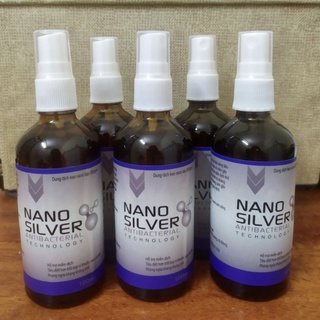 Combo 5 chai nano bạc kháng khuẩn, nguyên chất, chai dạng xịt 100ml