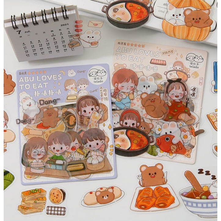 Gói sticker Telado hình cô gái Abu dễ thương