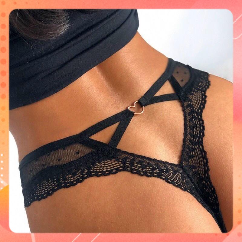 Quần lót ren LỌT KHE đính tim sexy gợi cảm ren mềm êm hàng cao cấp 6308 | BigBuy360 - bigbuy360.vn