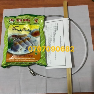 Combo vải+dây inox 23-28+đũa+bột bánh cuốn