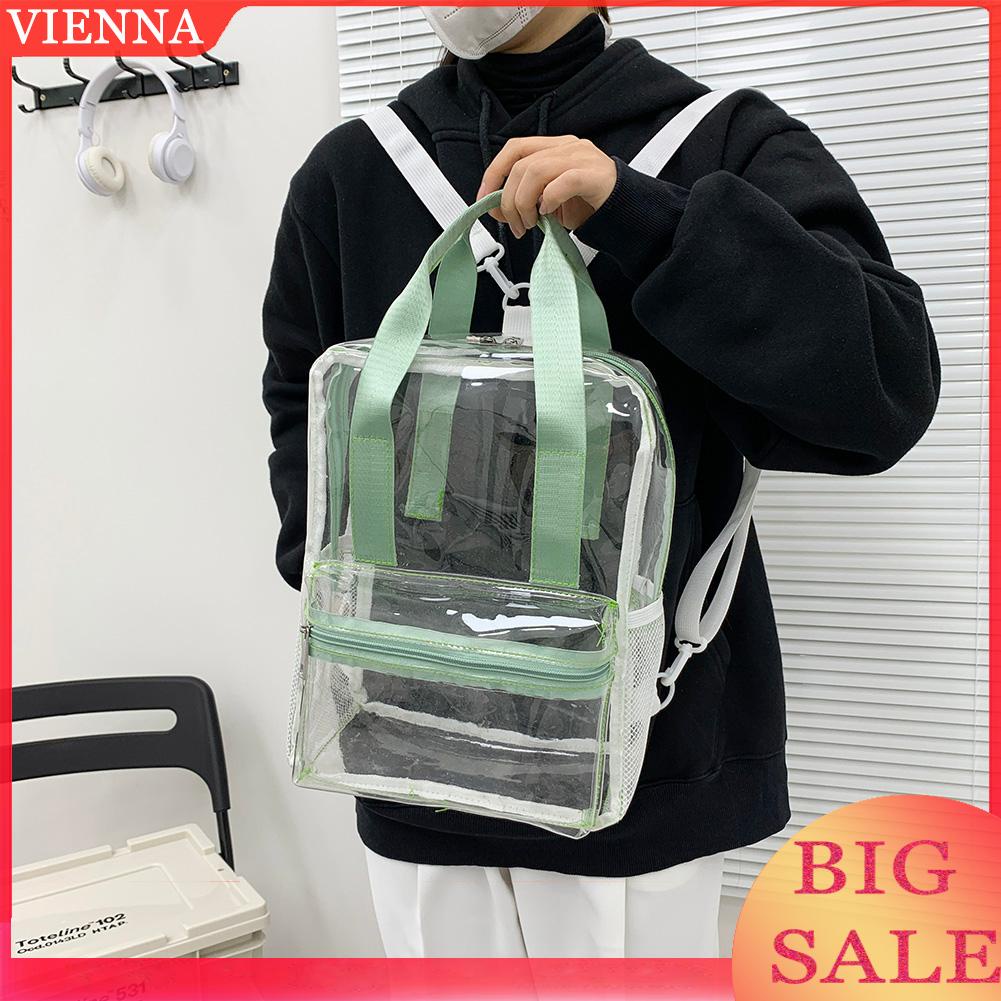 Balo Nhựa PVC Trong Suốt Chống Nước Màu Kẹo Cho Nữ