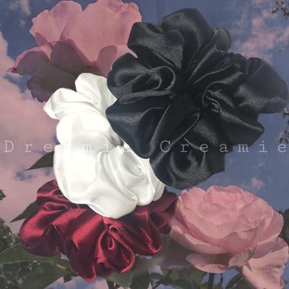 Set Scrunchie Dây buộc tóc phi bóng siêu nhún Basic tông Đỏ Đen Trắng |Dreamie Creamie|