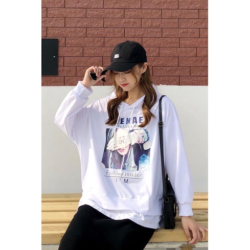 Cofen Korean style loose Sports Baseball uniform fake two pieces casual pullover