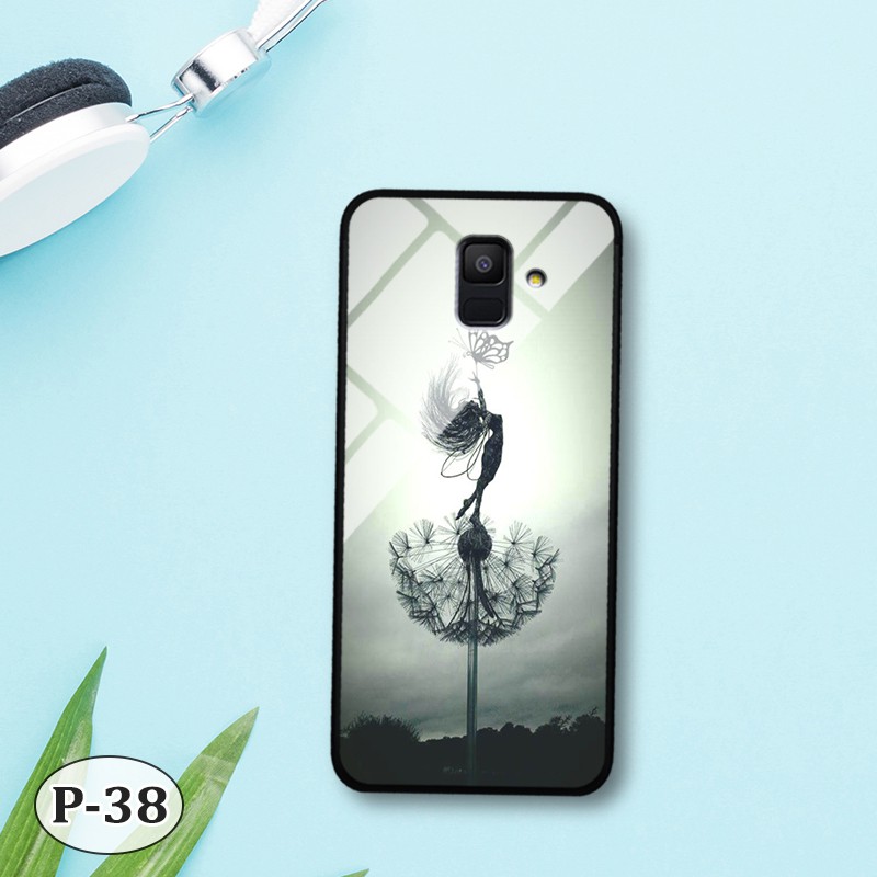 Ốp lưng kính Samsung A6 2018- hình 3D