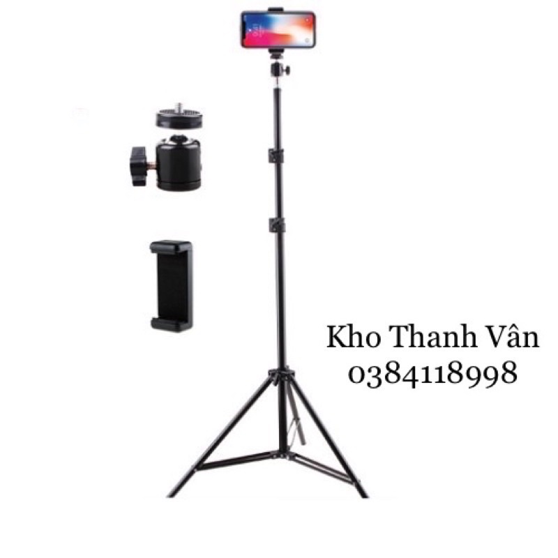 Giá đỡ điện thoại-Tripod quay TikTok chân đèn livestream chân đỡ máy ảnh cứng bền đẹp chắc chắn triệu view