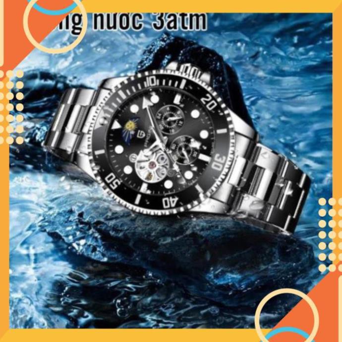 [Chính Hãng 100%] Đồng Hồ Cơ Nam PAGINI Automatic PA9223 - Đồng hồ thời trang nam Dây Thép không rỉ 