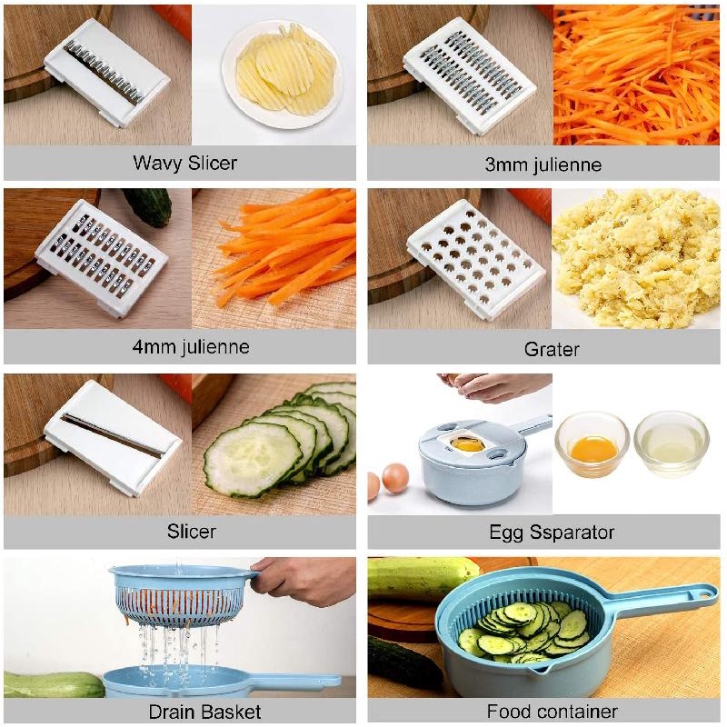 Dụng cụ gọt vỏ rau củ 8 trong 1