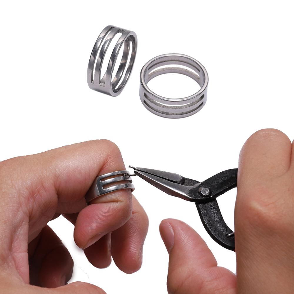 Nhẫn ST.KUNKKA từ thép không gỉ kích thước phổ biến tự làm đồ trang sức
