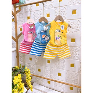 10_20kg ( có số đo áo)  Bộ cotton nước ngọt bé trai bé trai VẢI QUẢNG CHÂU_BÉ BO KIDS
