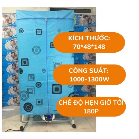 Tủ sấy quần áó có điều khiển từ xa, Máy sấy quần áo siêu nhanh, bảo hành 12 tháng Zuka365