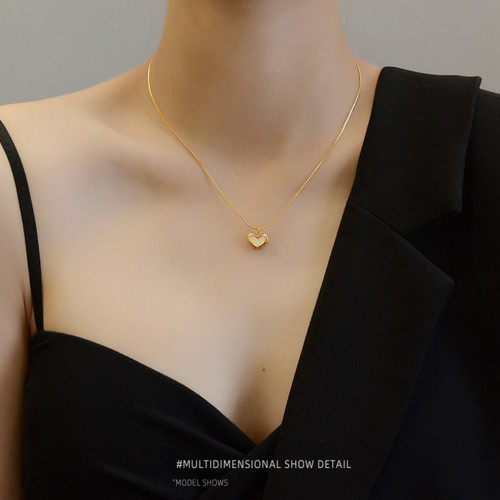 Dây Chuyền Trái Tim Titan Ko Đen TT 3094