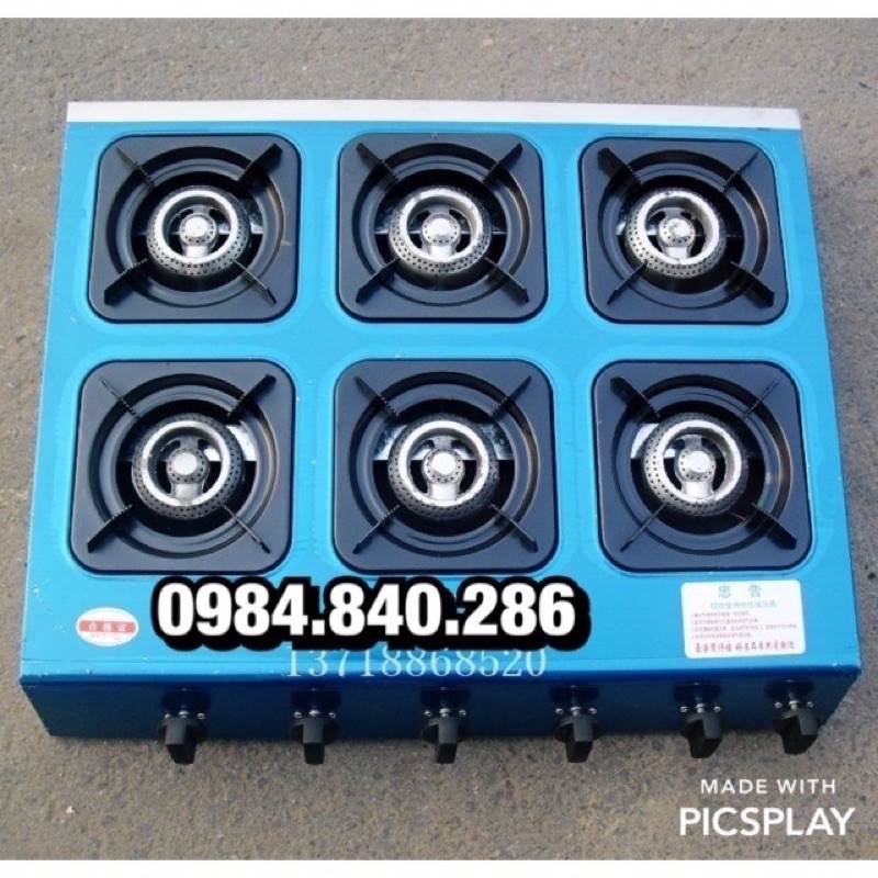 Bếp ga 6 họng - Bếp gas 6 lò - Bếp gas 6 cửa loại 1