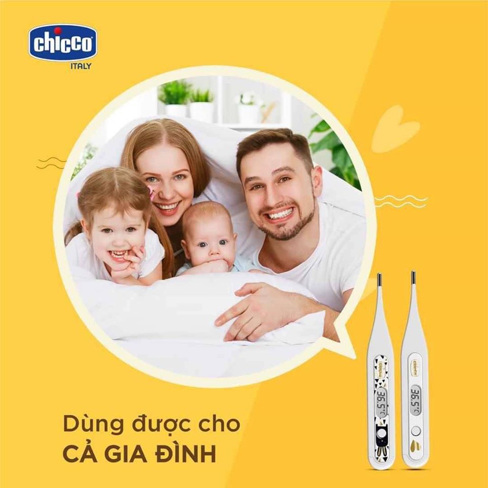 Nhiệt kế điện tử 3 in 1 Chicco đo nhiệt độ cơ thể bé (giao hàng màu ngẫu nhiên)