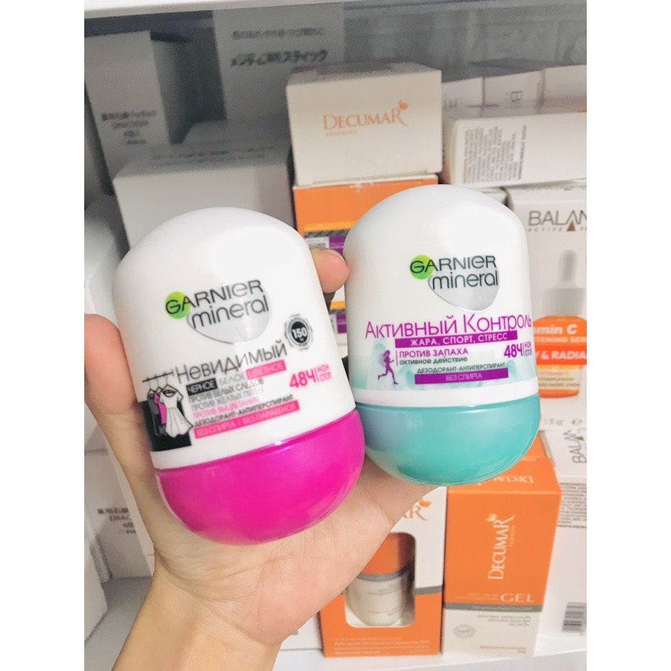 Lăn khử mùi diệt khuẩn GARNIER Mineral bảo vệ 48 giờ - hàng Nga