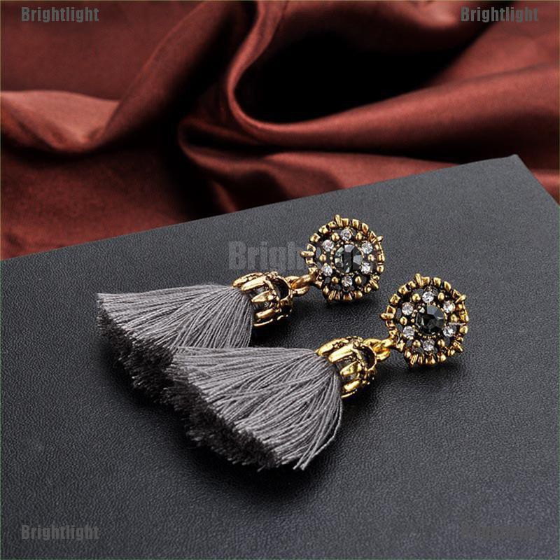 Hoa Tai Dáng Dài Đính Đá Pha Lê Thanh Lịch Cho Nữ