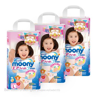 Tã moony quần size l44 bé trai, bé gái