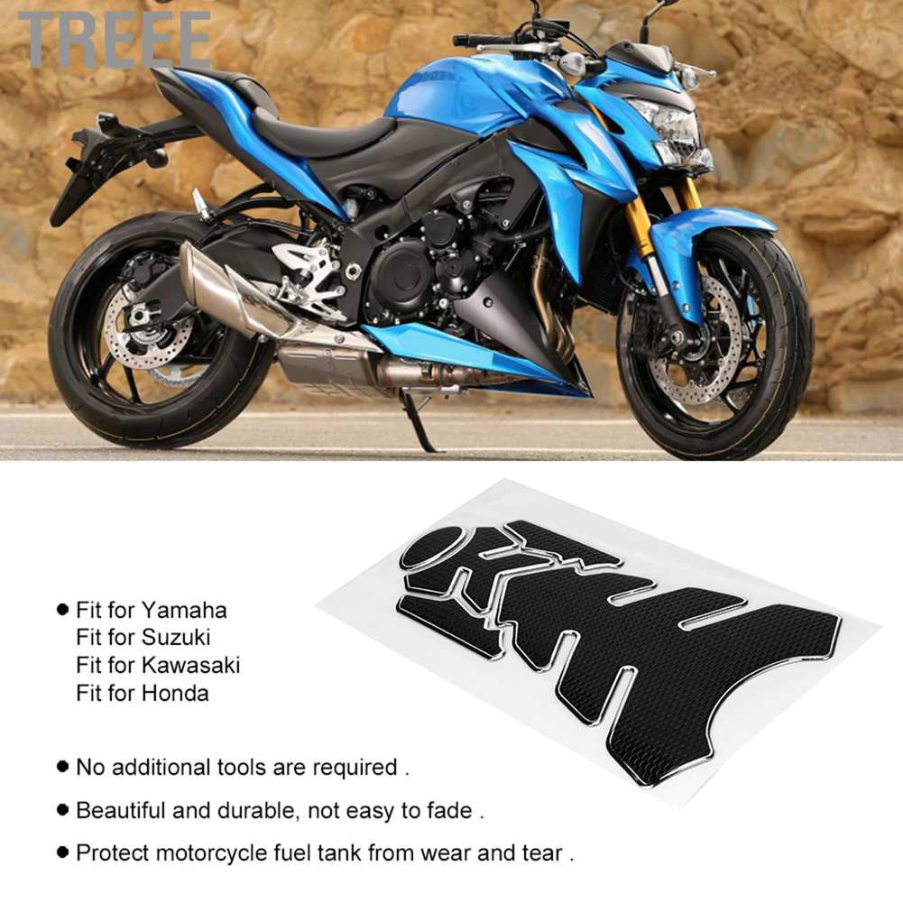 Treee 3D Motorcycle Gas Oil Fuel Tank Sticker Pad Protector Decoration Fit for Yamaha
