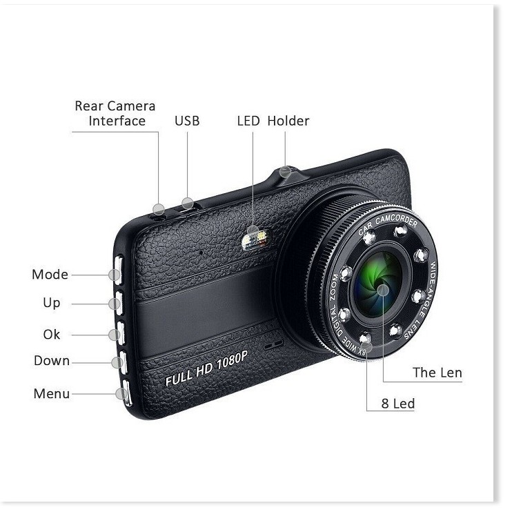 Camera Hành Trình Trước Sau Full HD Tích Hợp 8 LED Hồng Ngoại | BigBuy360 - bigbuy360.vn