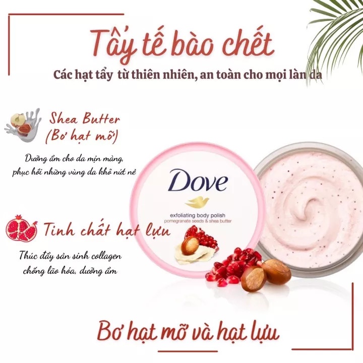 Tẩy Da Chết Dove Exfoliating Body Polish 225ml