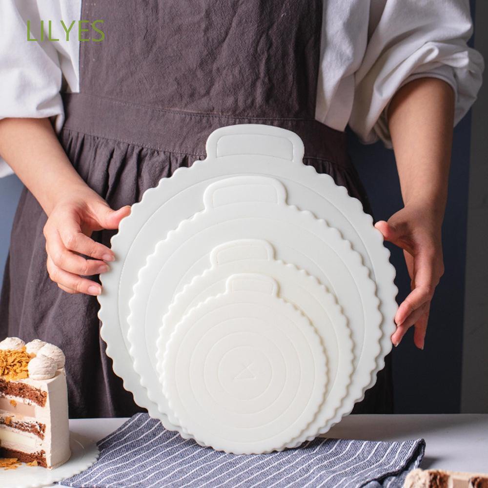 Khay Nhựa Tròn Đựng Bánh Tráng Miệng Có Tay Cầm 4 / 6 / 8 / 10inch