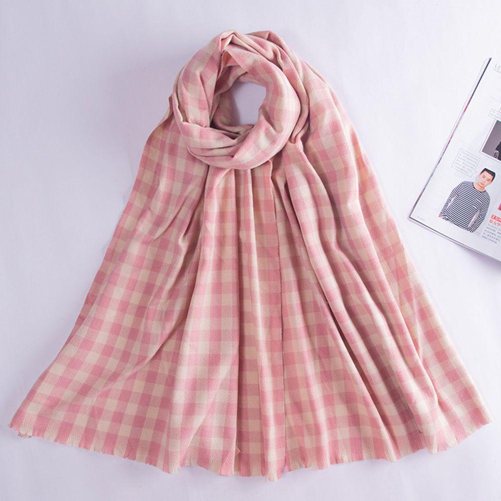 TWINKLE Khăn Choàng Cổ Mềm Mại Họa Tiết Kẻ Sọc Thời Trang Mùa Đông Cho Nam Và Nữ