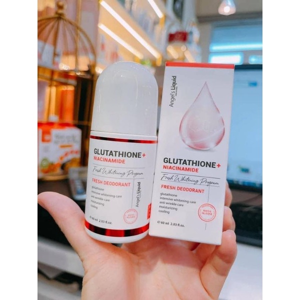 0Lăn Khử Mùi Mờ Thâm, Dưỡng Trắng Da Angel's Liquid Glutathione+ Niacinamide Fresh