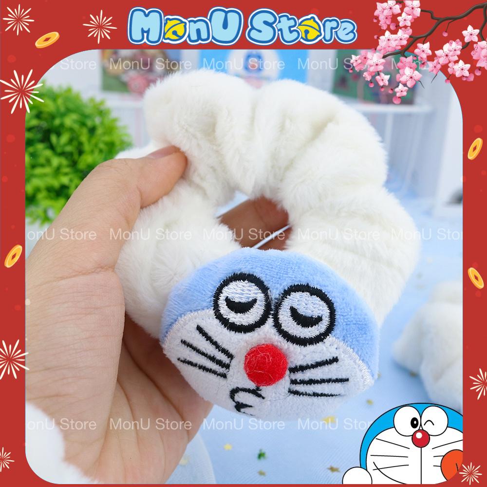 Cột tóc trắng lông mịn cục bông hình DORAEMON DOREMON dễ thương cute MON0244